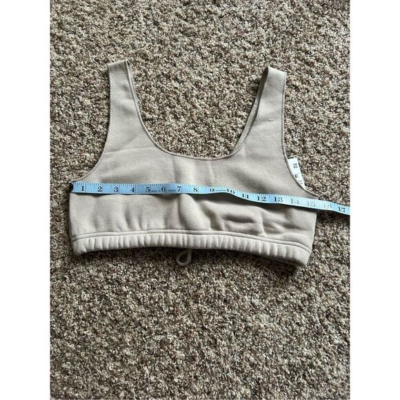 NWT SKIMS Cotton Fleece Bralette Stone Size M - Picture 5 of 6
